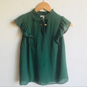 Monteau Tops - Monteau Green high neck Blouse Small Monteau Tops - Monteau Green high neck Blouse Small
